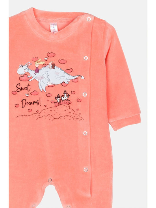 Dreams by Joyce Velvet Coral Bodysuit Dreams by Joyce Velvet Coral Bodysuit