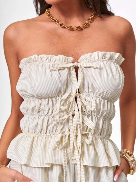 Women's Set with Beige Shorts