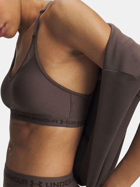 Crossback Low Damen Sport-BH Braun mit Futter