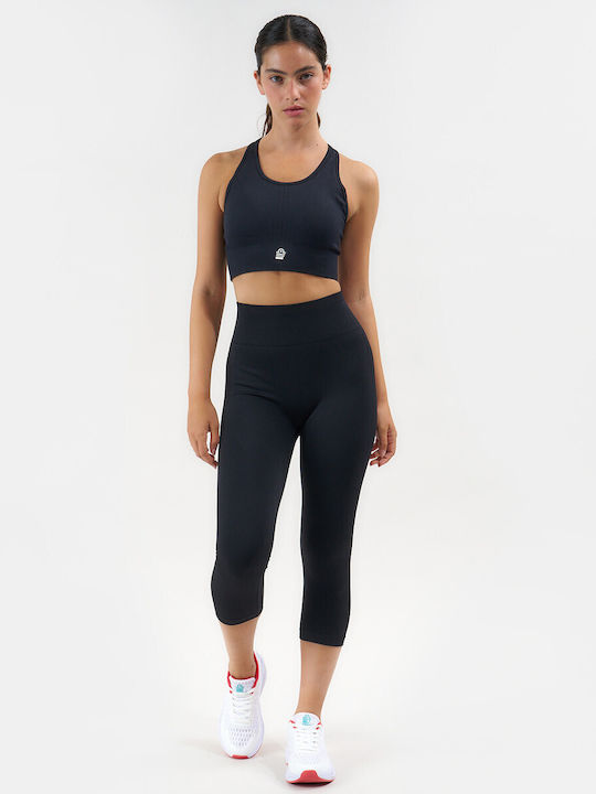 Training Women's Capri Leggings High Waist Black