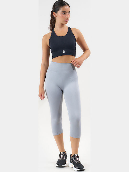 Training Women's Capri Leggings High Waist Grey