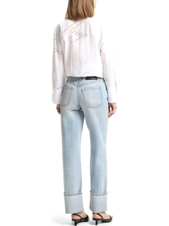 High Rise Women's Jean Pants Straight Leg