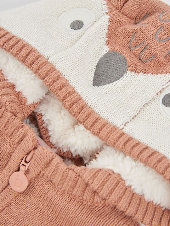 Kinder-Sweatshirt Strickjacke mit Kapuze Braune