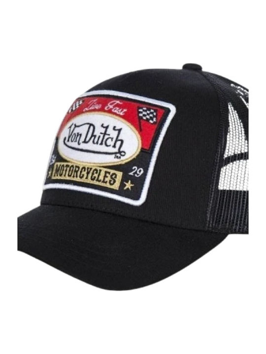 Von Dutch Unisex Trucker Cap Black Vd 0 Cas1 Blacky1b-black
