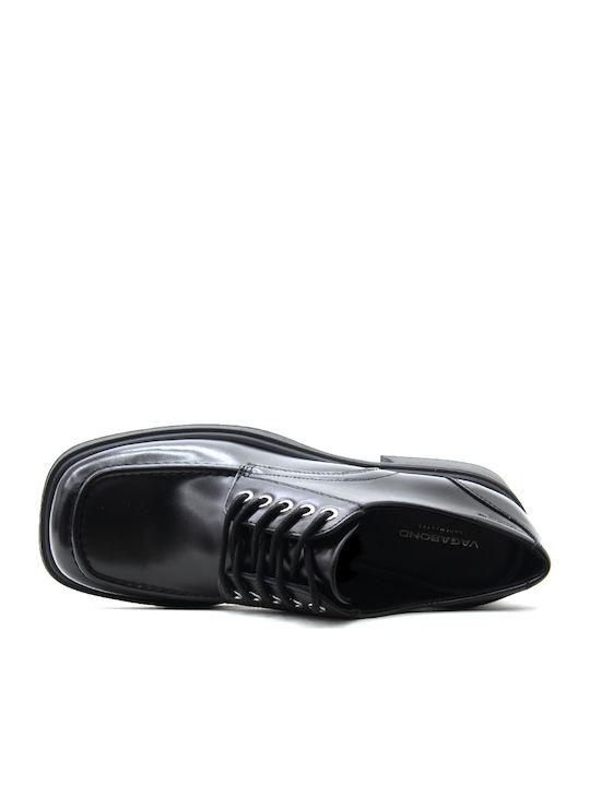 Dorah Leather Heels with High Heel Black