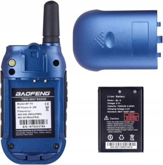Baofeng Bf-t6 Panda Walkie-talkie Albastru 2 Bucăți