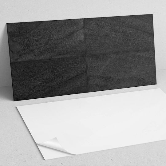 Vinyl Decoration Print Assembly Without Tools Dark Stone Slabs 6x60x30 Pieces