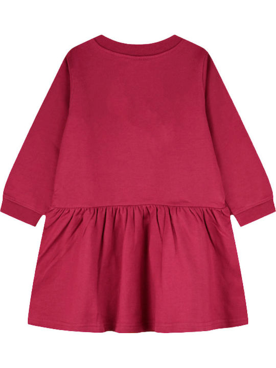 Kinderkleid Mädchenkleider Langärmelig Fuchsie