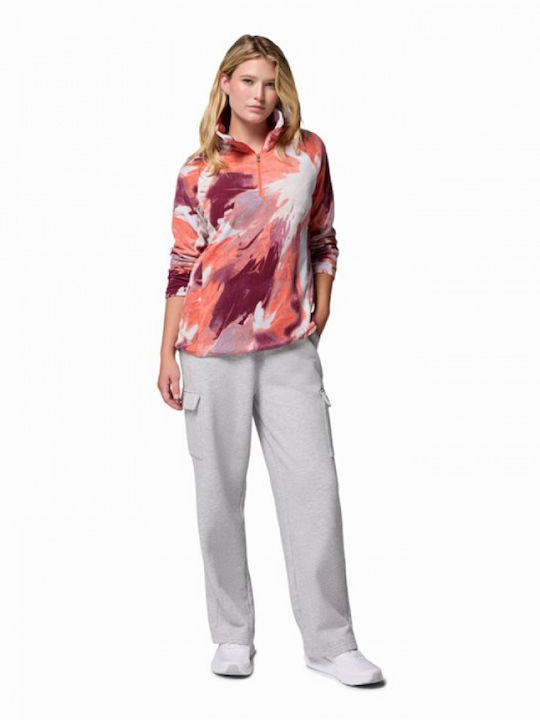 Glacial Iv Winter Women's Fleece Blouse with Zipper Orange