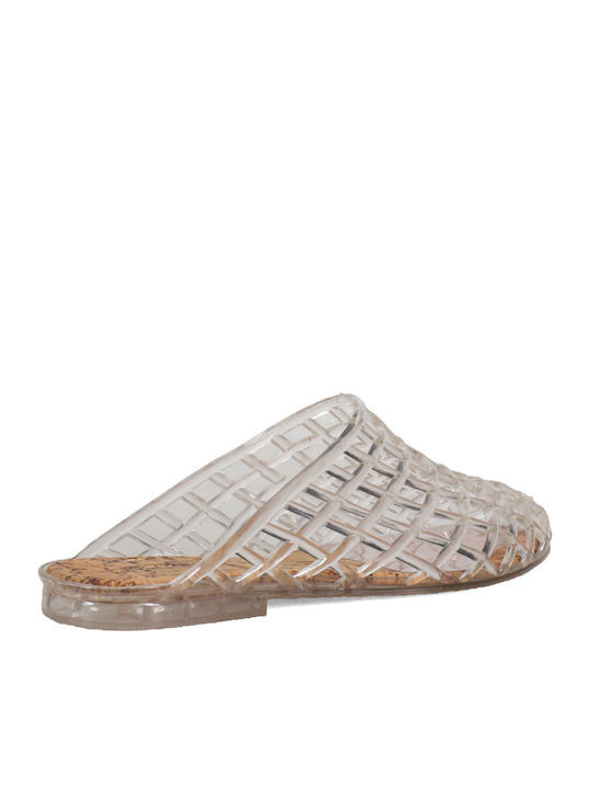 Mules with Heel in Grey Colour
