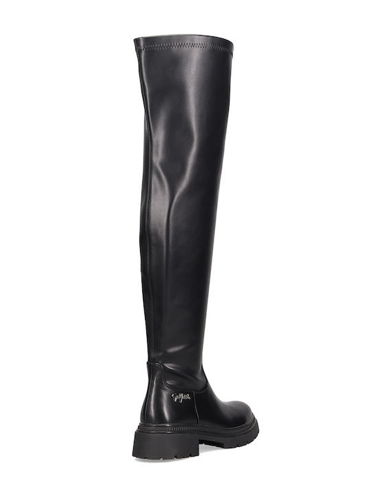 Damenstiefel Über dem Knie Schwarze