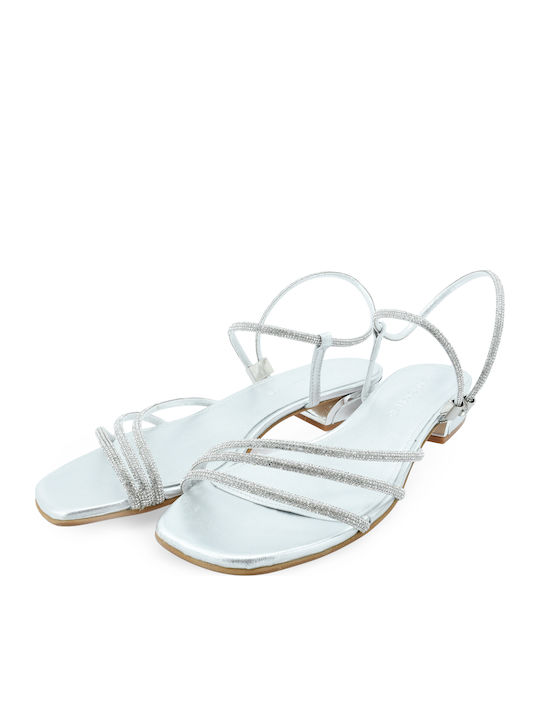 Leather Silver Sandals