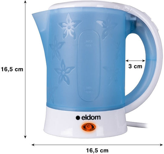 Eldom Reisegröße Wasserkocher 600ml 550W Blau
