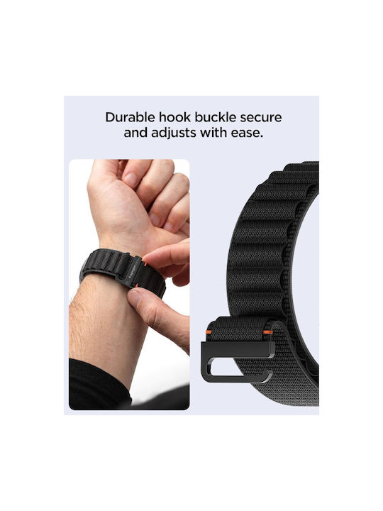 Spigen Fabric Strap Black (Samsung Galaxy Watch 9/8 46mm/44mm/40mm)