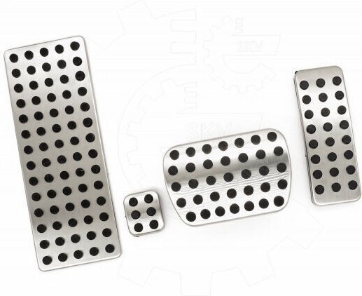 SKV Set De Pedale Auto Universal Argintii 4 Bucăți