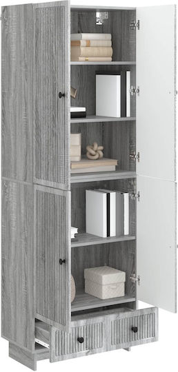 Bibliotheken Grau 2Stücke 66x34.5x1cm