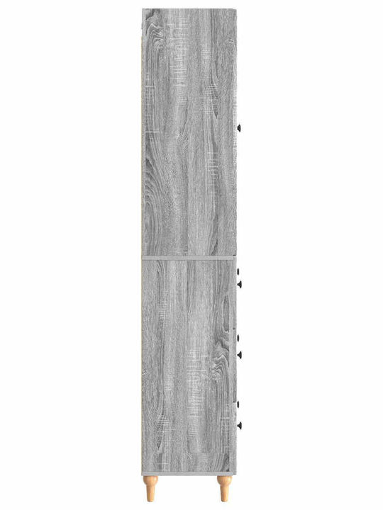 Bibliotheken Grau 2Stücke 66x34.5x90cm