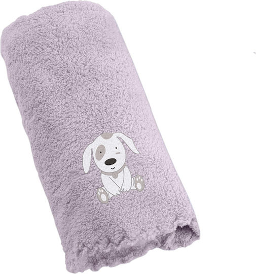 Guy Laroche Одеяло Детско легло Puppy Флийс Лилав 100x140см.
