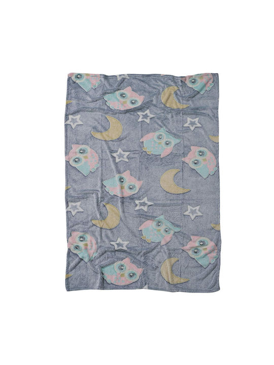 Das Home Decke Kinderbett Vlies Gray Gray 110x150cm