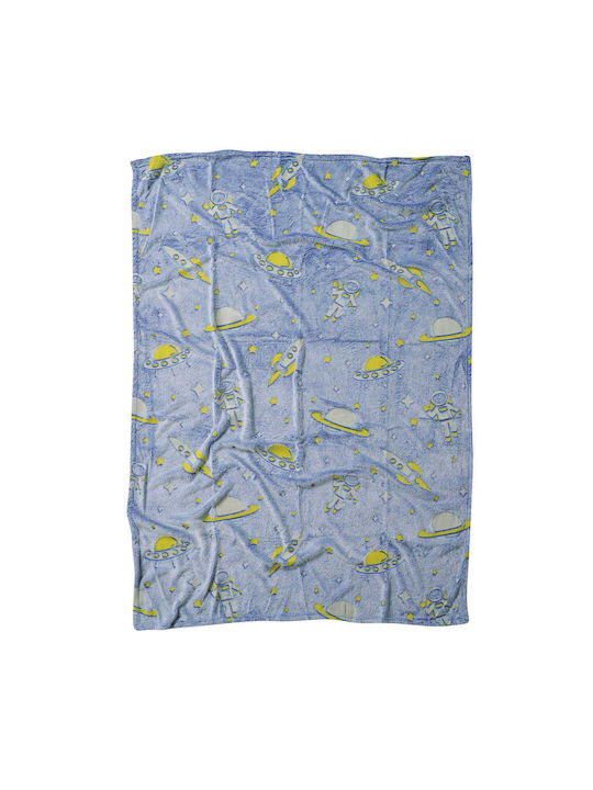 Das Home Blanket Nursery Swaddling Blankets Fleece Blue Blue 80x110cm