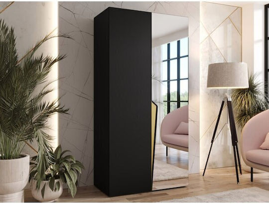 Hartford 608 Μονόφυλλη Ντουλάπα με Καθρέπτη 100x52x202cm Χρυσό Hartford 608 Μονόφυλλη Ντουλάπα με Καθρέπτη 100x52x202cm Χρυσό