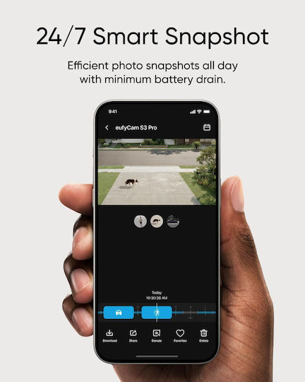 Eufy S3 Pro Add-On IP Камера за наблюдение Wi-Fi 4K Водоустойчива с Двупосочна Комуникация
