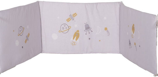 Nef-Nef Homeware My Universe Πάντα Κλασική για τα Κάγκελα της Κούνιας Γκρι 40cm