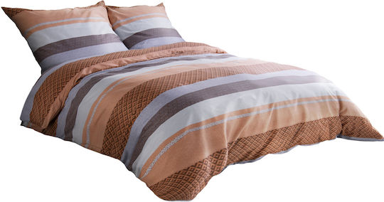 Darymex Single Set 160x200cm Orange Brown Stripes