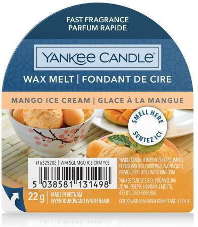 Yankee Candle Αρωματικό Wax Melt με Άρωμα Mango Ice Cream 22gr