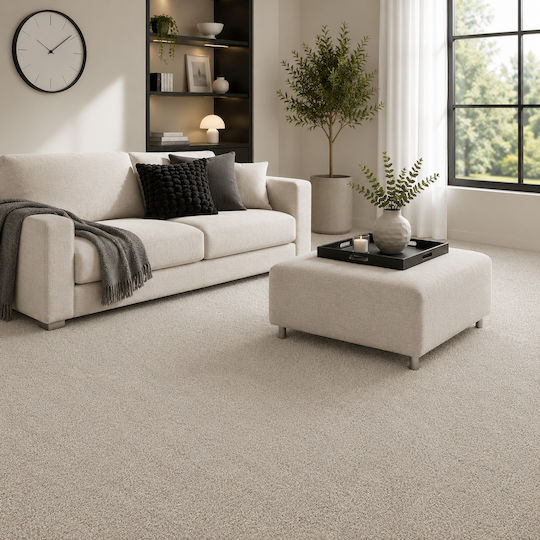 Saray Home Teppich Rechteckig Synthetisch,Polyester/Cotton/Leather Beige