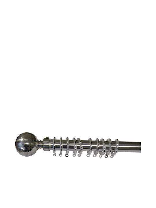 Extendable Metallic Curtain Pole Ball Single Ø25mm 140-240cm Bronze