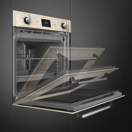 Smeg Φούρνος άνω Πάγκου 68lt Π59.7εκ. Μπεζ