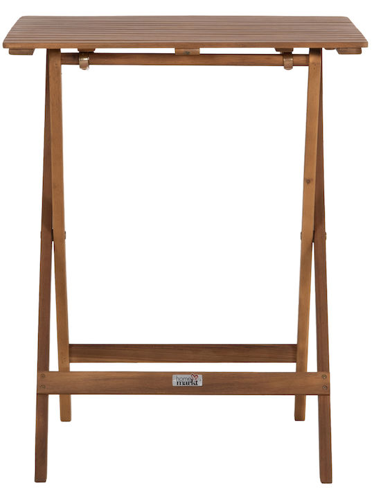 Foldable Wooden Table for Small Outdoor Spaces Truyen Natural 60x60x74cm