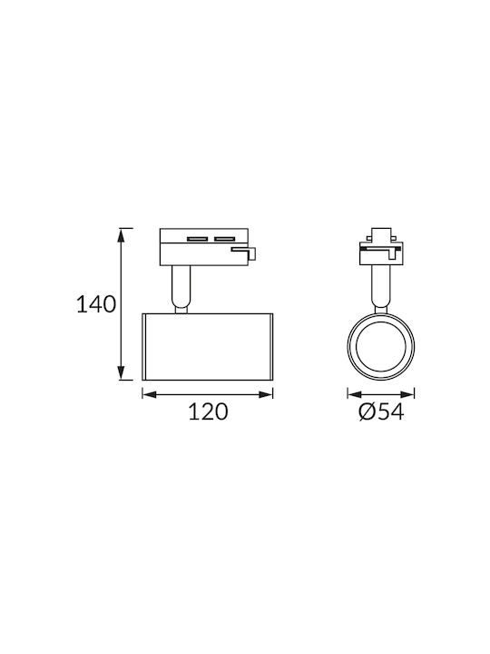 Struhm Single Spot with Socket GU10 in Black Color