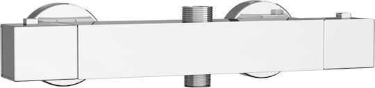 vidaXL Built-in Mixer & Shower Head Set for Shower Silver