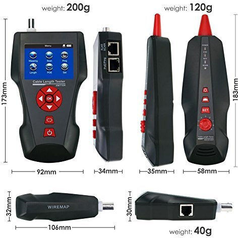 Tester de cabluri Noyafa Multifuncțional Poe Ping Suportă Rj45 Rj11 Cat5 Cat6 Nf-8601w
