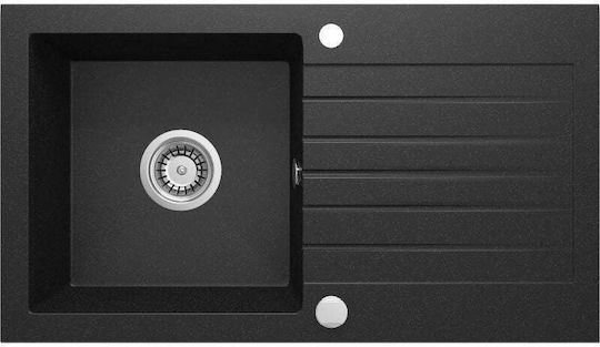 Deante Drop-In Küchenspüle aus Flüssigem Granit M76xB44cm Grau