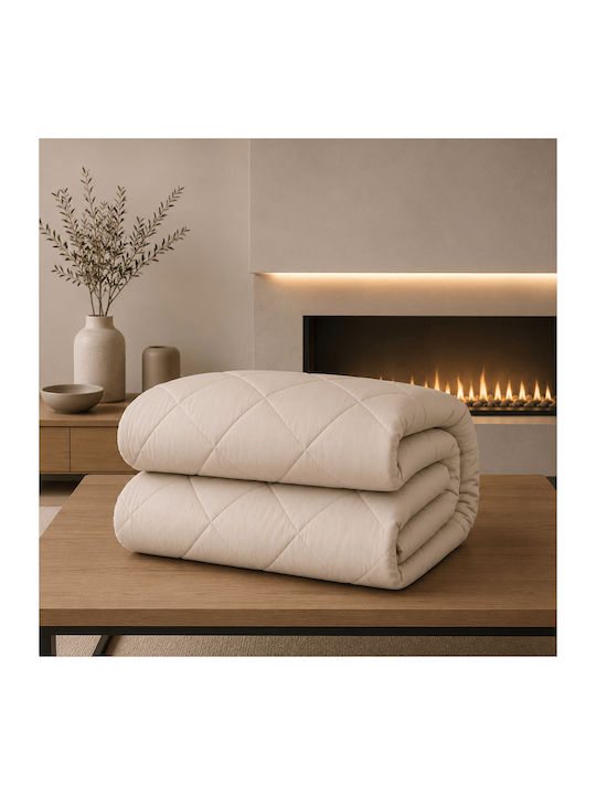 Astron Italy Übergröße Steppdecke 220x240cm Beige 350 GSM