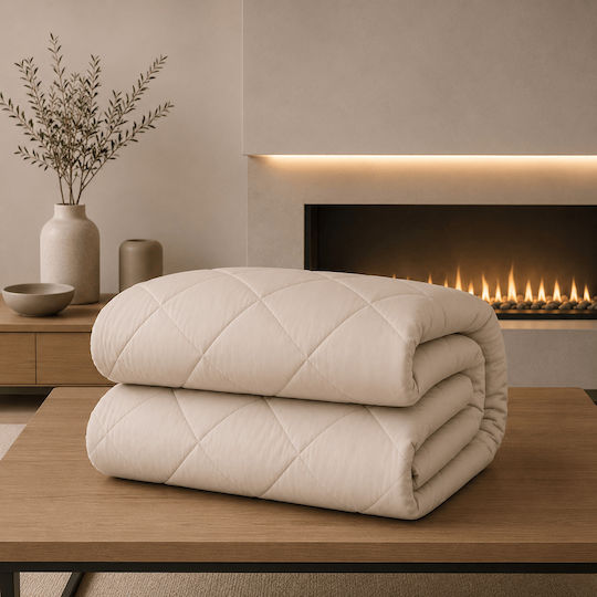 Astron Italy Übergröße Steppdecke 220x240cm Beige 350 GSM