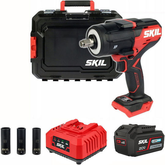 Skil 3285 JA Batteriebetriebener Schlagschrauber 20V 1x4Ah mit Bitgröße 1/2