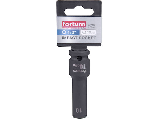 Cheie Biți Cu Cap Hexagonal 10mm 1/2" Fortum 4703210 Crmov Lungime 78mm