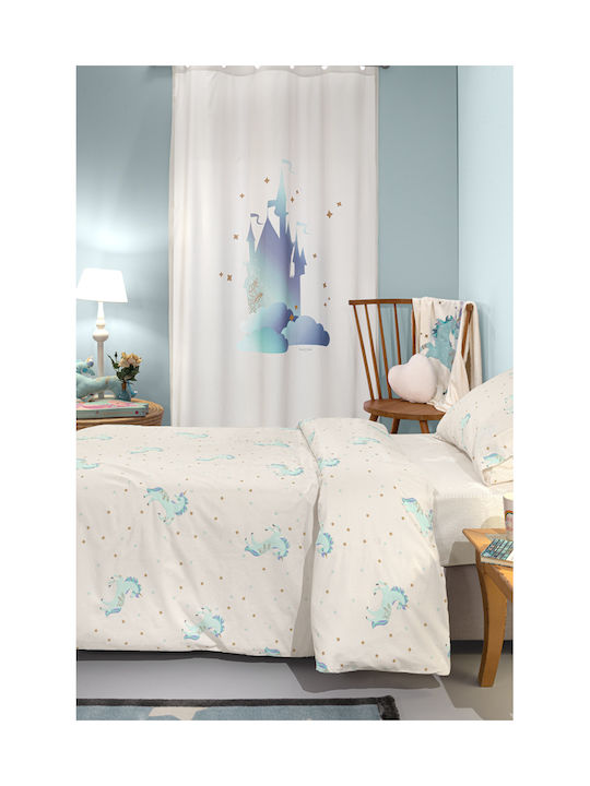 Saint Clair Sheet Set Single Cotton Pinto Aqua 115x170cm 3pcs