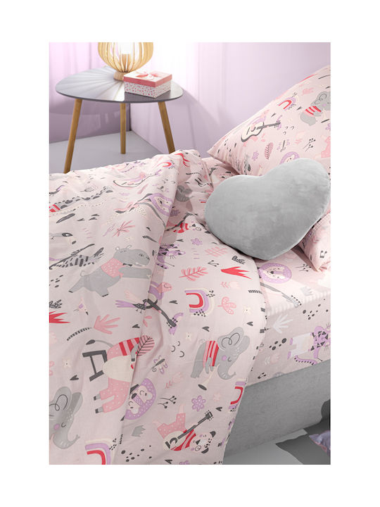 Saint Clair Set Kids Duvet Cover Single With Pillowcase Pink 160x220cm