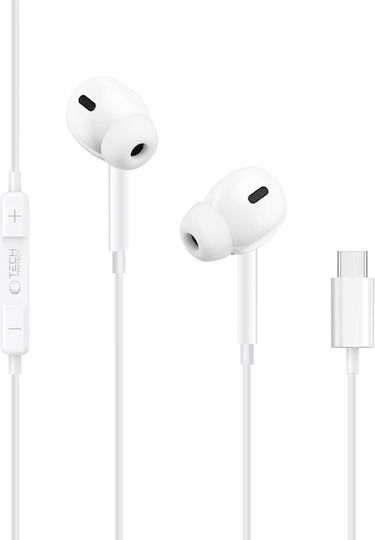 Tech-Protect UltraBoost Core G3 In-ear Handsfree Earphones with USB-C Plug White