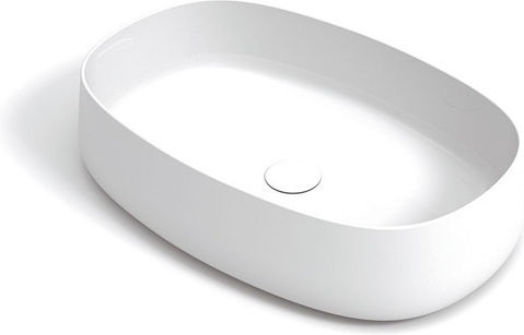 Orabella Olympia Wave Επικαθήμενος Νιπτήρας Πορσελάνης 62x40cm Λευκός Orabella Olympia Wave Επικαθήμενος Νιπτήρας Πορσελάνης 62x40cm Λευκός