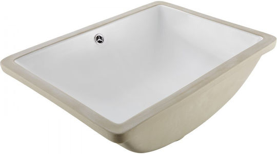Vevor Aufgesetztes Waschbecken Keramik 51.5x38.5cm White Vevor Aufgesetztes Waschbecken Keramik 51.5x38.5cm White