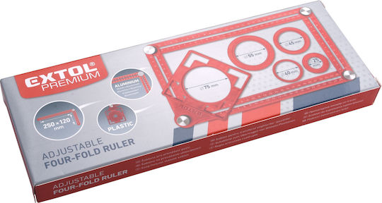Șablon Multifuncțional Extol Premium Aluminiu 25-40mm 8825122