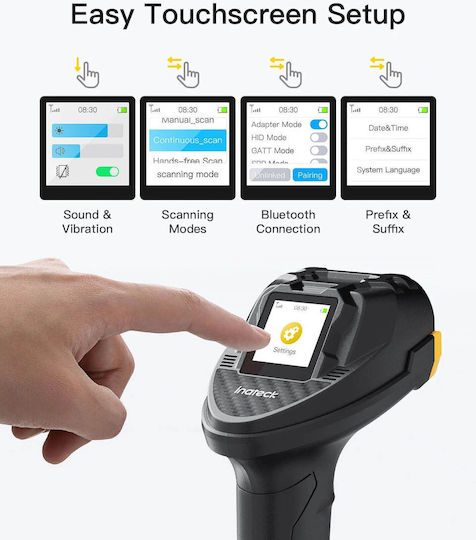 Inateck Handheld-Scanner Drahtlos mit 2D- und QR-Barcode-Lesefunktion