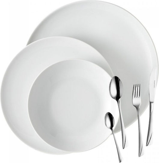 Lubiana White Porcelain Dinnerware Set 104pcs