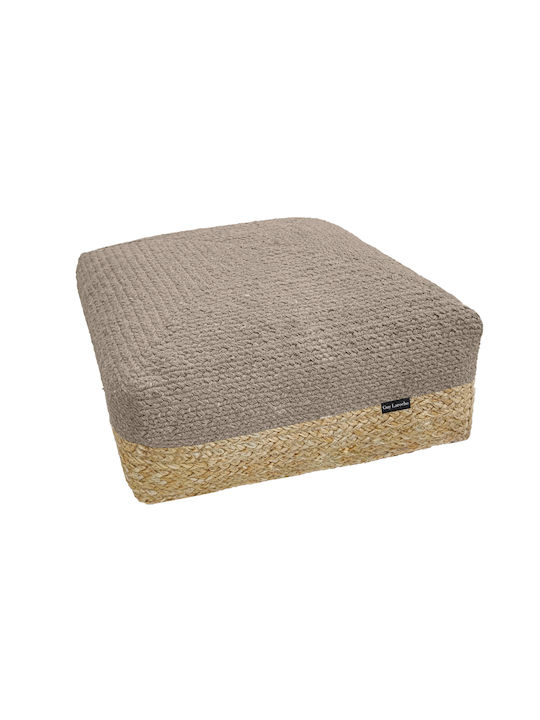Πουφ Σκαμπό Αδιάβροχο Boho Boho Taupe 65x65x30cm